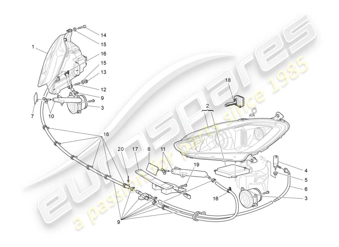un schéma de pièces du catalogue de pièces maserati granturismo (2011)