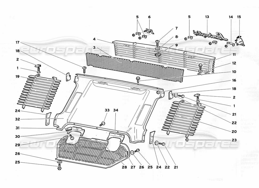 lamborghini diablo sv (1999) éléments de coque arrière (alternative au tableau 66.01.00) schéma des pièces
