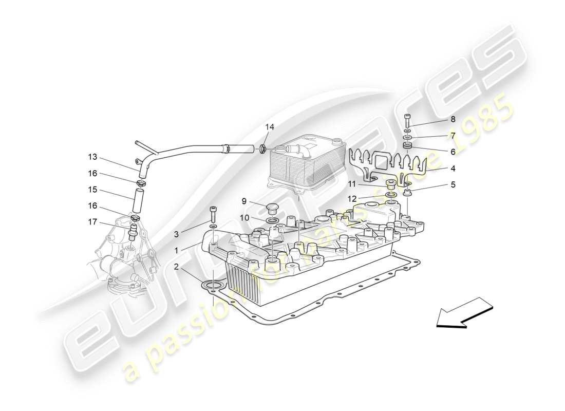un schéma de pièces du catalogue de pièces maserati granturismo s (2013)