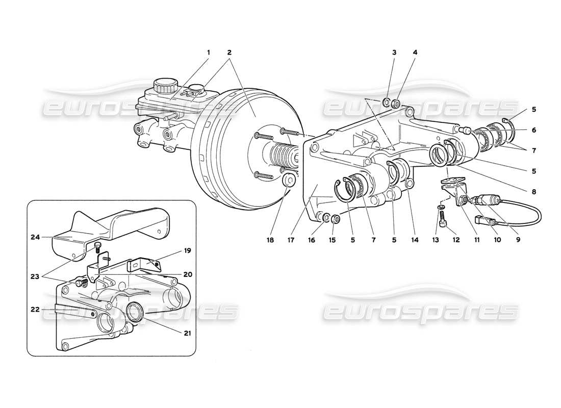 lamborghini diablo 6.0 (2001) support de pédales schéma des pièces