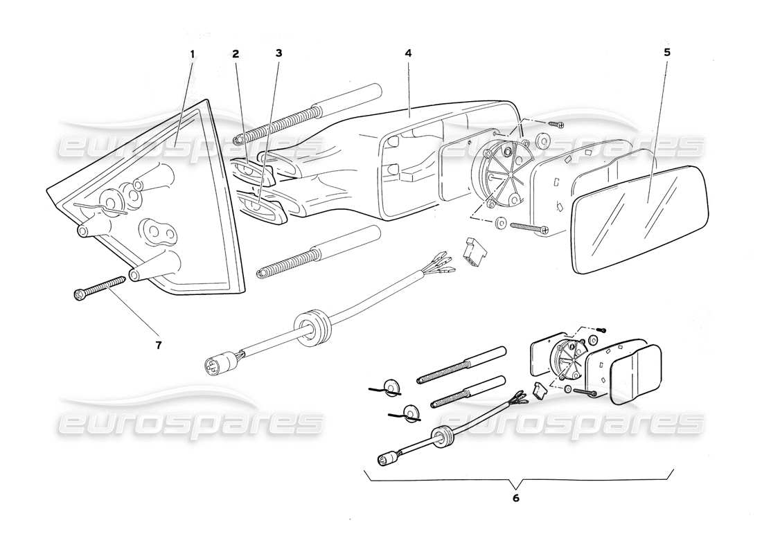 un schéma de pièces du catalogue de pièces lamborghini diablo sv (1999)