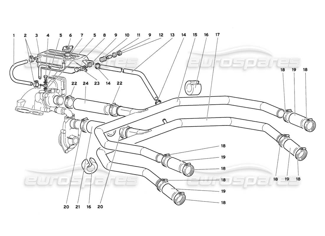 un schéma de pièces du catalogue de pièces Lamborghini Diablo 6.0 (2001)