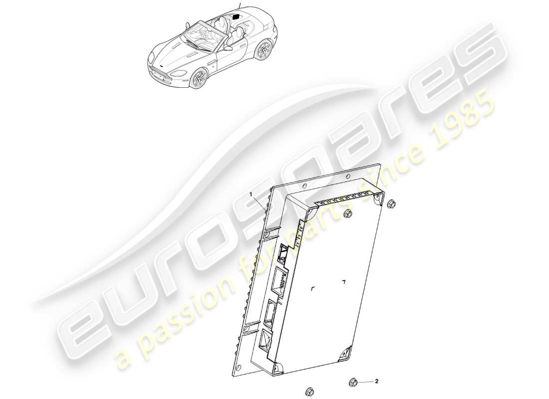 aston martin v8 vantage (2005) amplificateur, diagramme de pièce du roadster