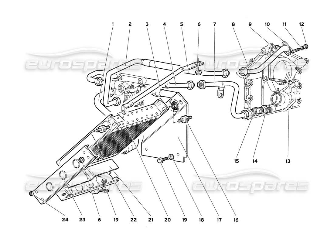 un schéma de pièces du catalogue de pièces lamborghini diablo 6.0 (2001)