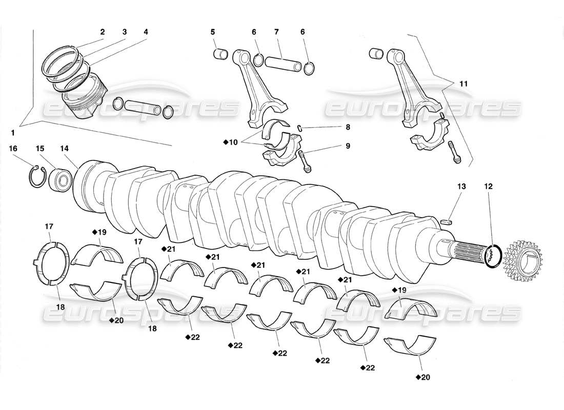 schéma de pièce contenant le numéro de pièce 07m105707b