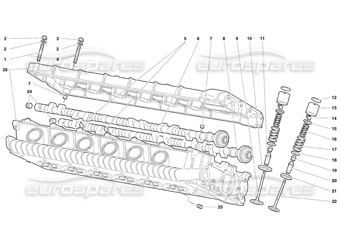 un schéma de pièces du catalogue de pièces lamborghini diablo se30 (1995)