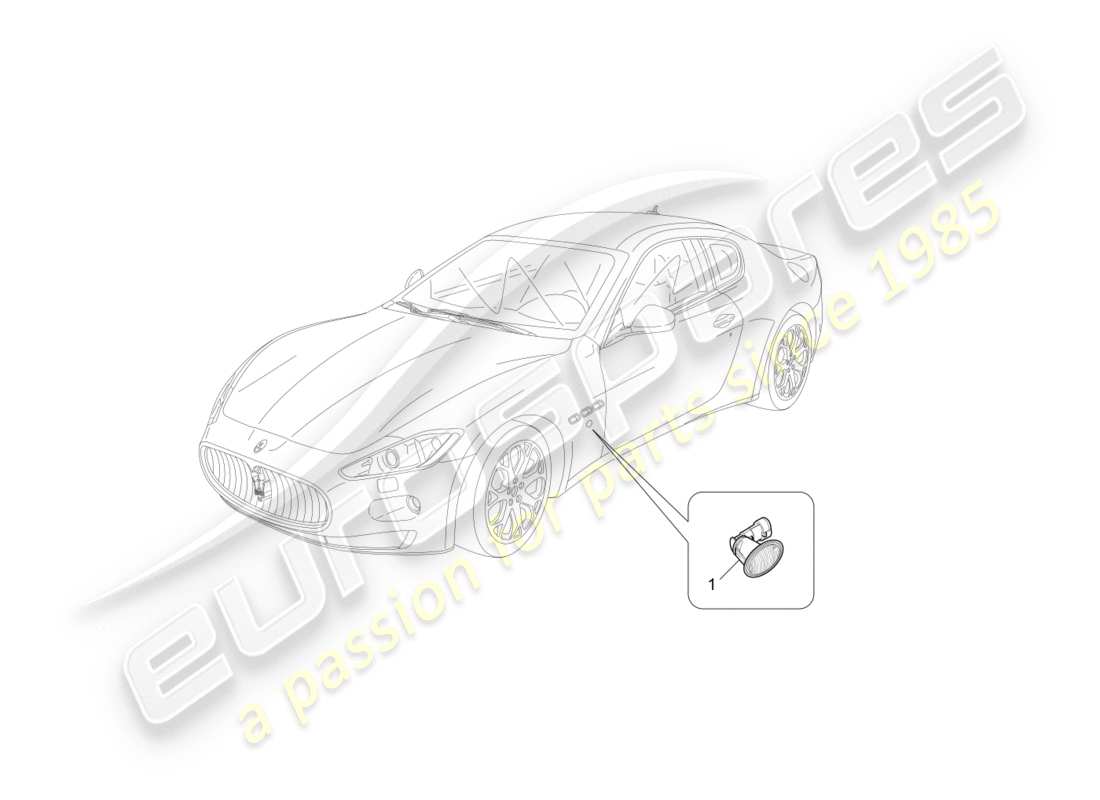 maserati granturismo (2008) groupes de feux latéraux schéma des pièces