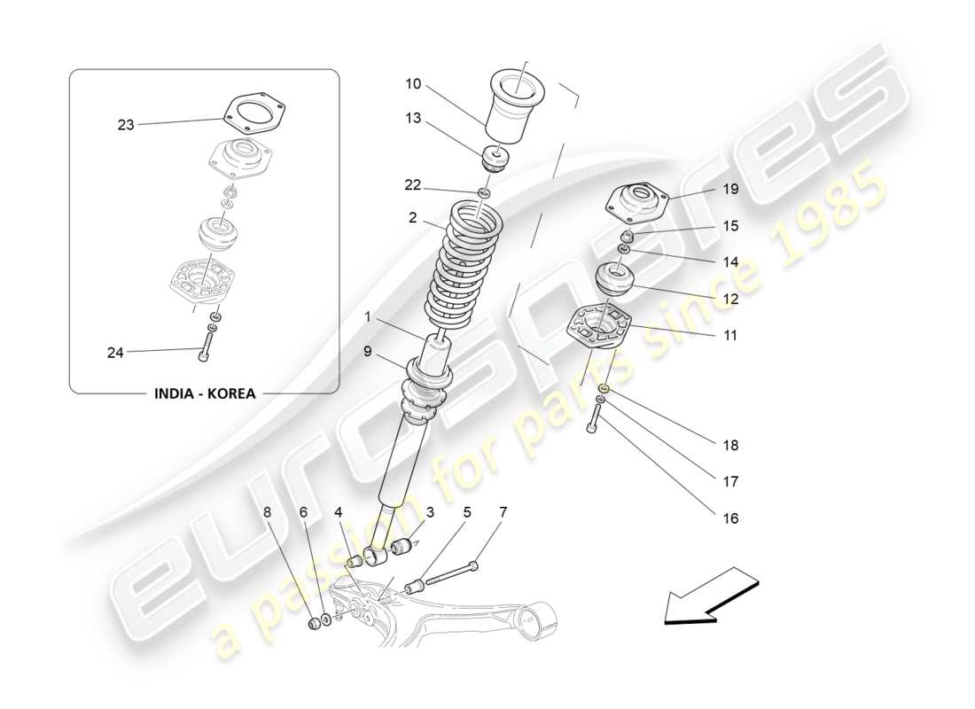 un schéma de pièces du catalogue de pièces maserati granturismo s (2017)