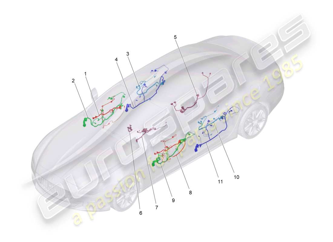 maserati qtp 3.0 bt v6 410hp (2014) schéma des pièces du câblage principal