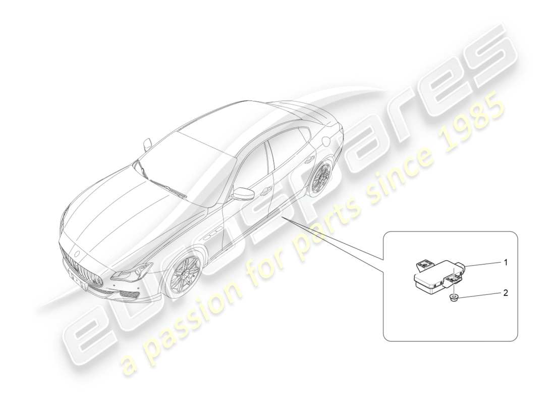 maserati qtp 3.0 bt v6 410hp (2014) système de surveillance de la pression des pneus schéma des pièces