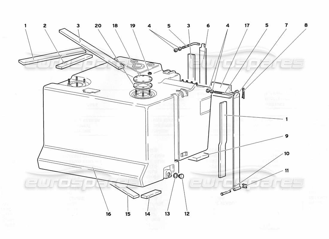 lamborghini diablo sv (1999) schéma des pièces du système d'alimentation en carburant (pour les voitures à insertion rapide de carburant)