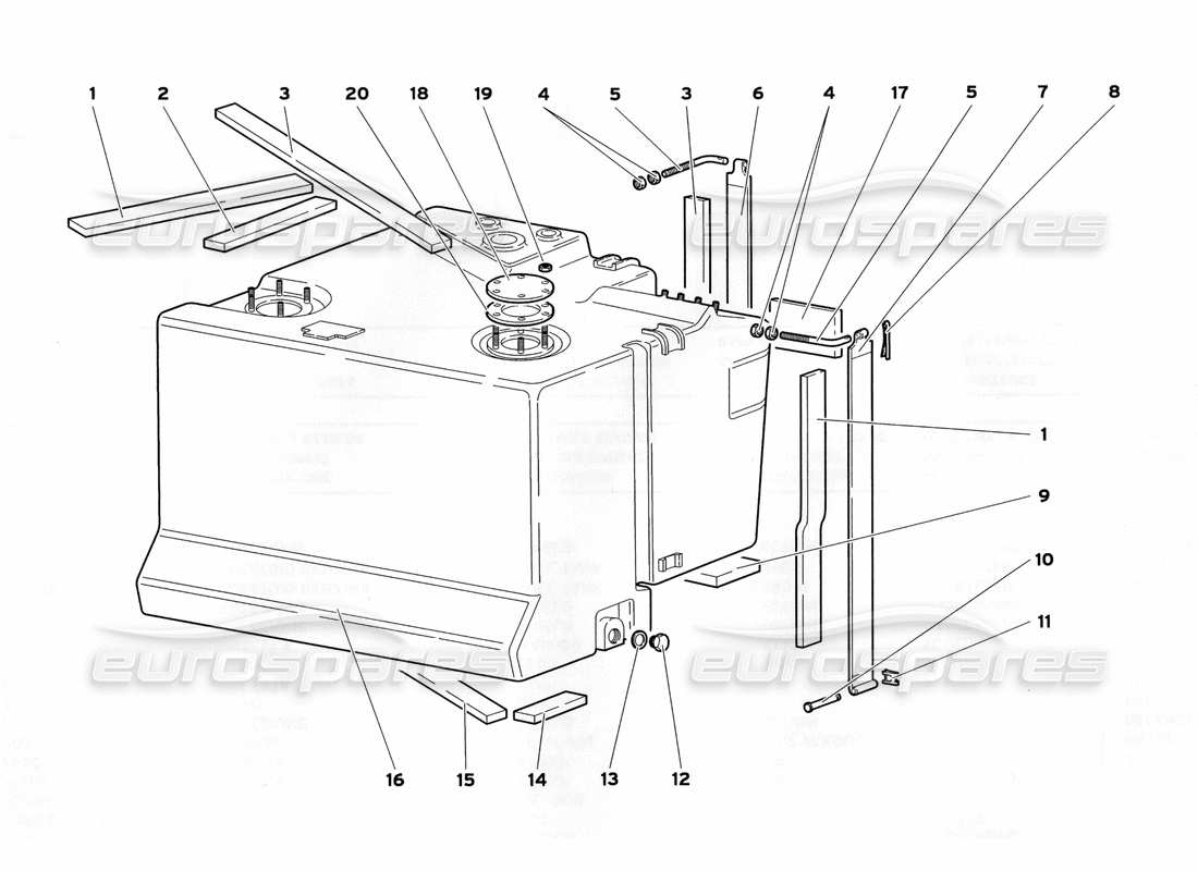 lamborghini diablo sv (1999) système de carburant (pour les voitures à insertion rapide de carburant) schéma des pièces