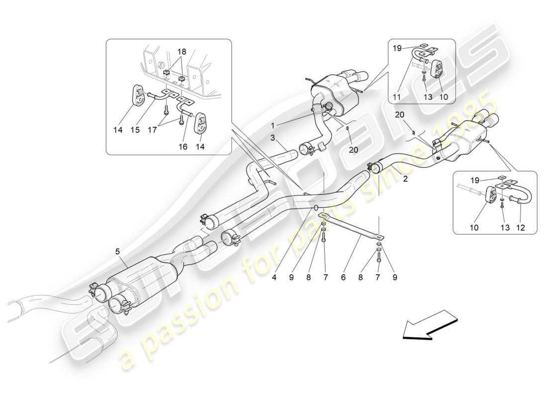 un schéma de pièces du catalogue de pièces maserati granturismo (2012)