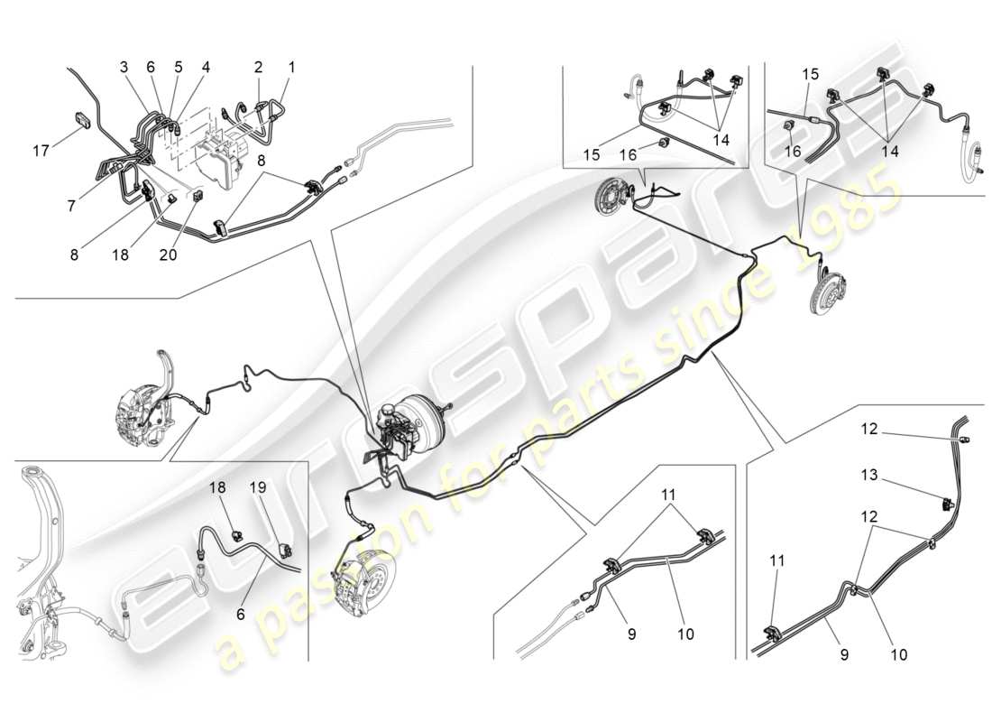 maserati qtp 3.0 bt v6 410hp (2014) lignes diagramme de pièce