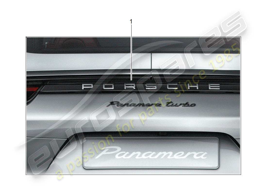 porsche 2011 (tequipment panamera) une inscription schéma des pièces