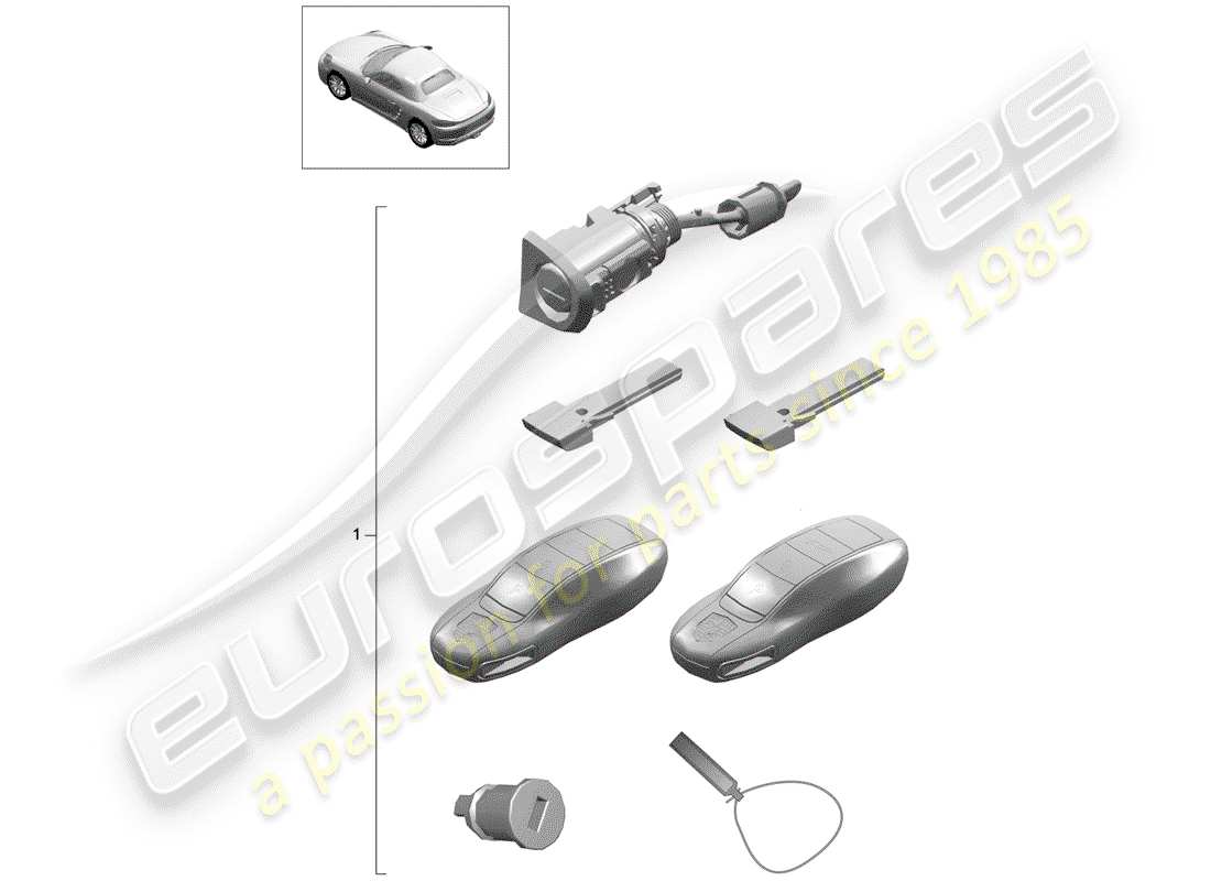 porsche 2020 (718 boxster) kit de réparation schéma des pièces