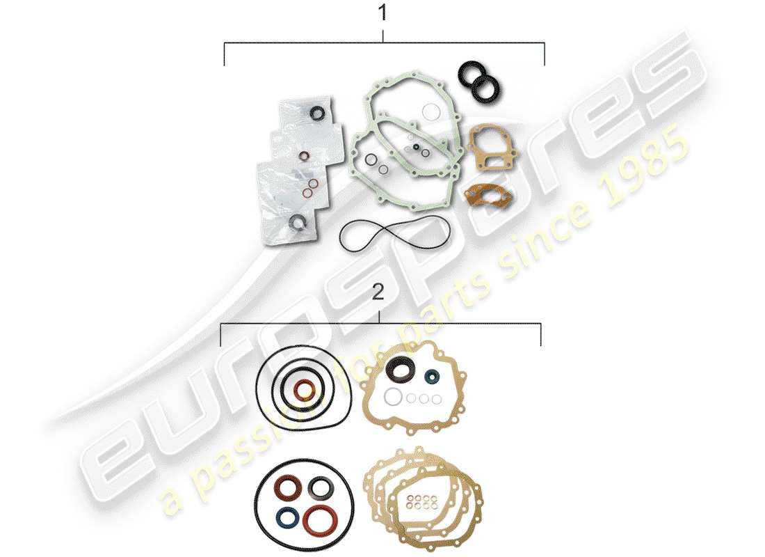 porsche 1976 (911) kits de réparation schéma des pièces
