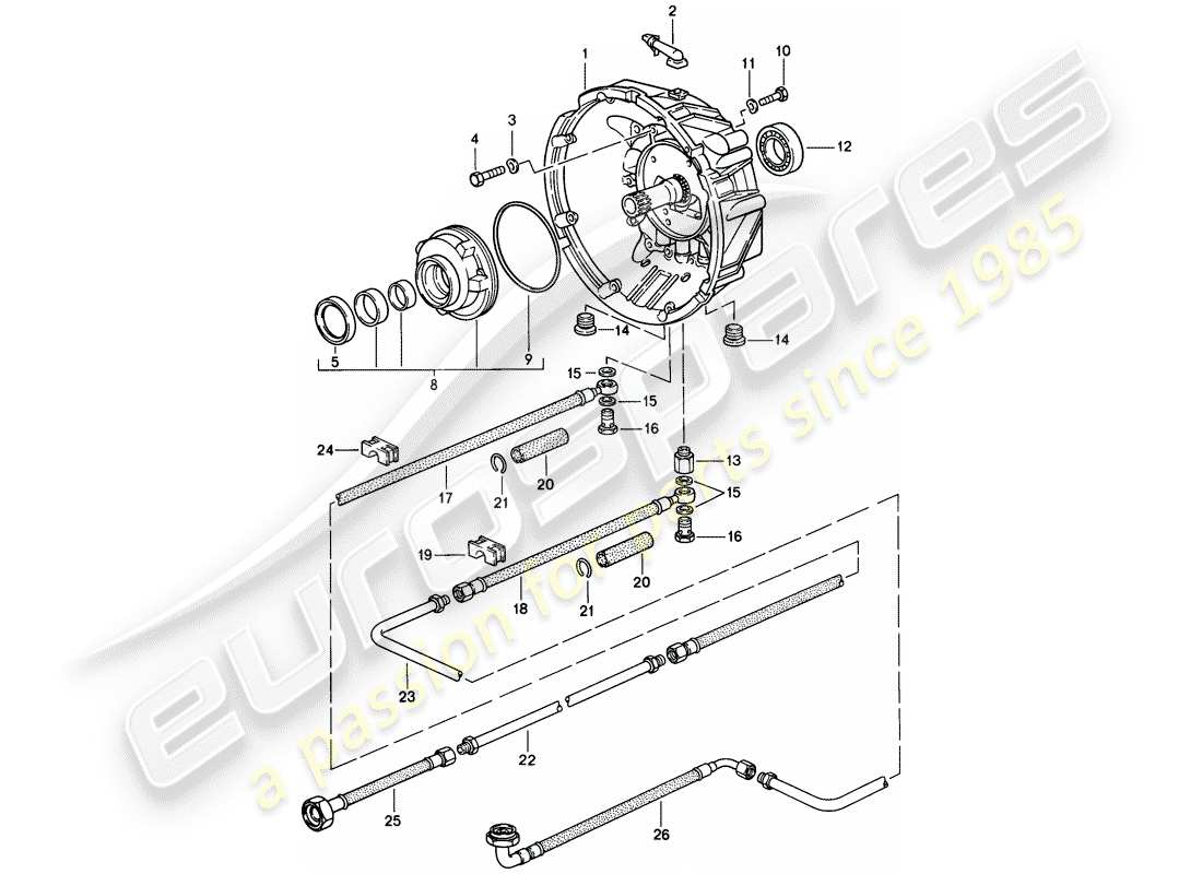porsche 1981 (928) carter de transmission - 1 - transmission automatique schéma des pièces