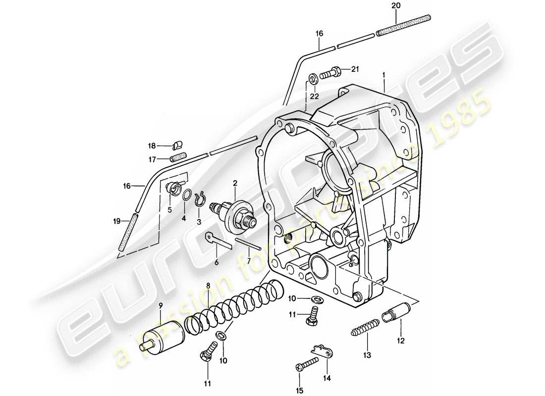 porsche 1981 (928) carter de transmission - 3 - transmission automatique schéma des pièces