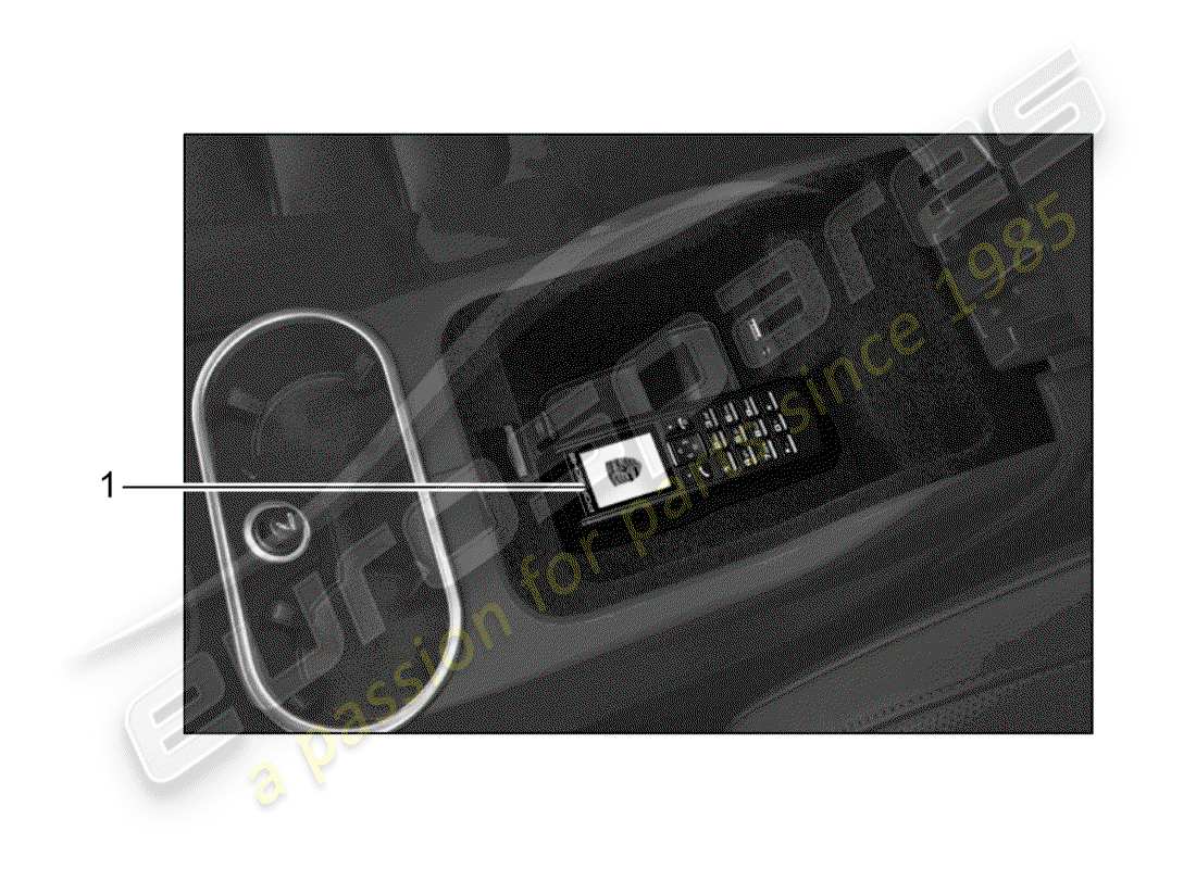 porsche 2016 (tequipment cayenne) combiné téléphonique avec schéma des pièces