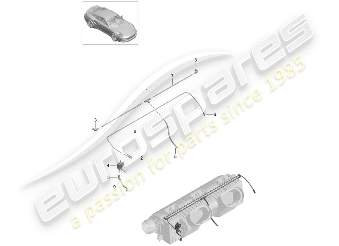 porsche 2015 (991-1 turbo) purificateur d'air schéma des pièces