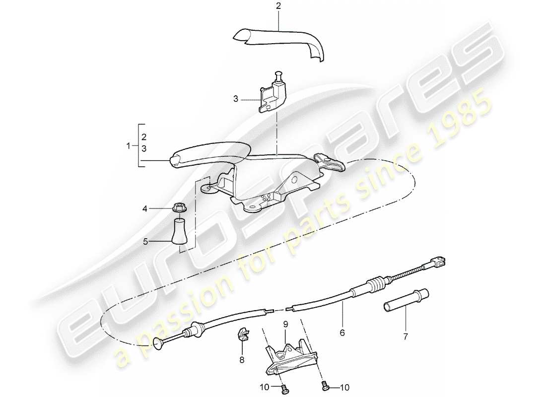 porsche 2005 (987 boxster) frein à main schéma des pièces