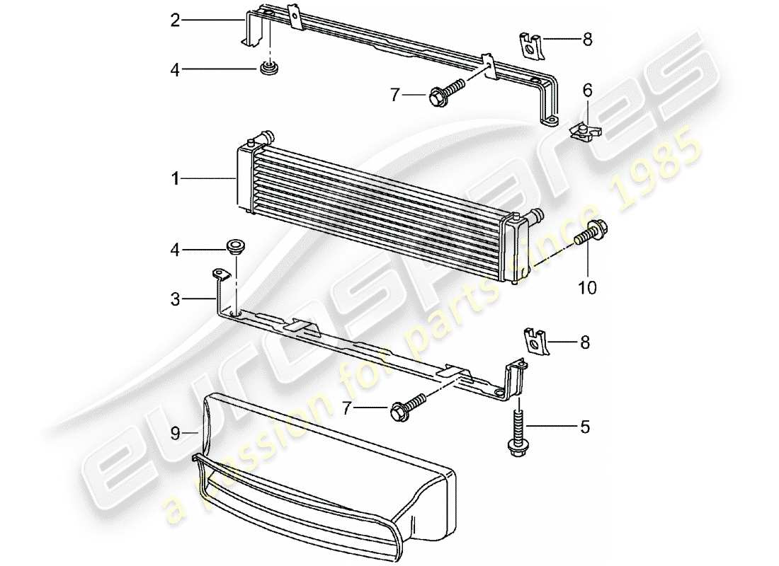porsche 1998 (986 boxster) radiateur - d - mj 2000>> schéma des pièces