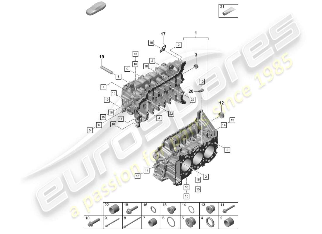 porsche 2020 (718 cayman) carter moteur schéma des pièces