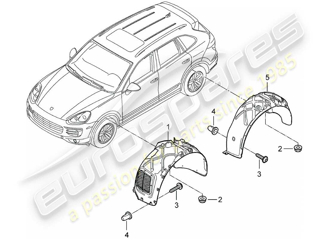 porsche 2018 (cayenne e2 92a) garniture schéma des pièces