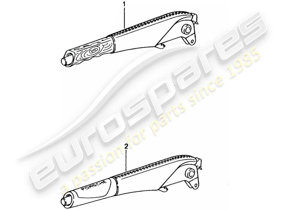 porsche 2004 (tequipment) levier de frein à main schéma des pièces