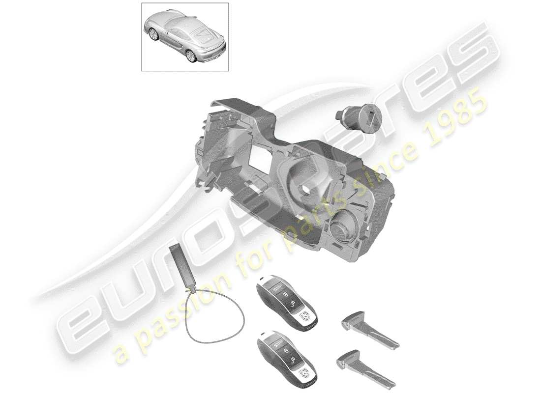 porsche 2016 (981 cayman gt4) kit de réparation schéma des pièces