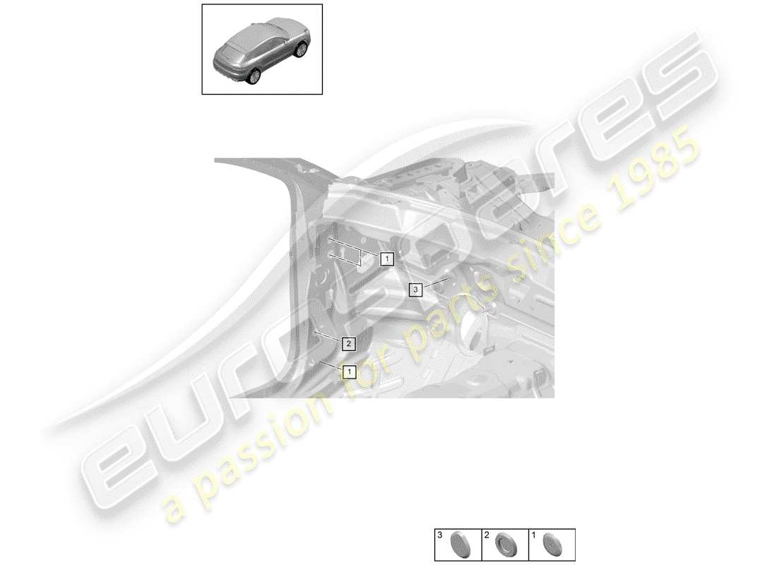 porsche 2020 (macan) diagramme de pièce de prise