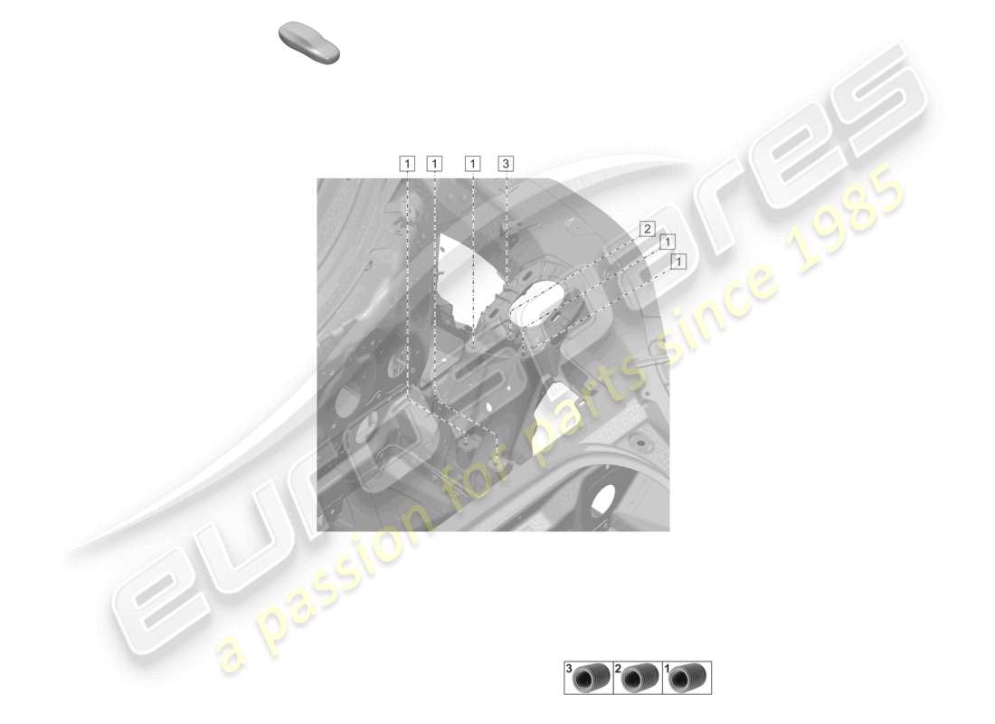 porsche 2019 (992-1) montage de la jambe de suspension à l'avant schéma des pièces