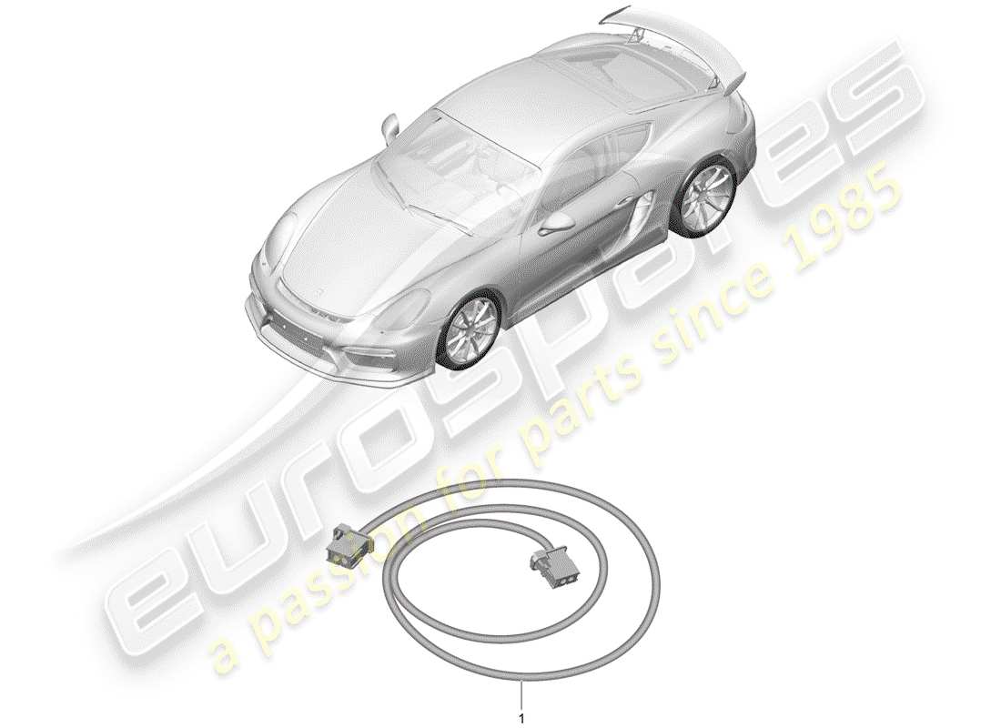 porsche 2016 (981 cayman gt4) faisceaux de câbles schéma des pièces