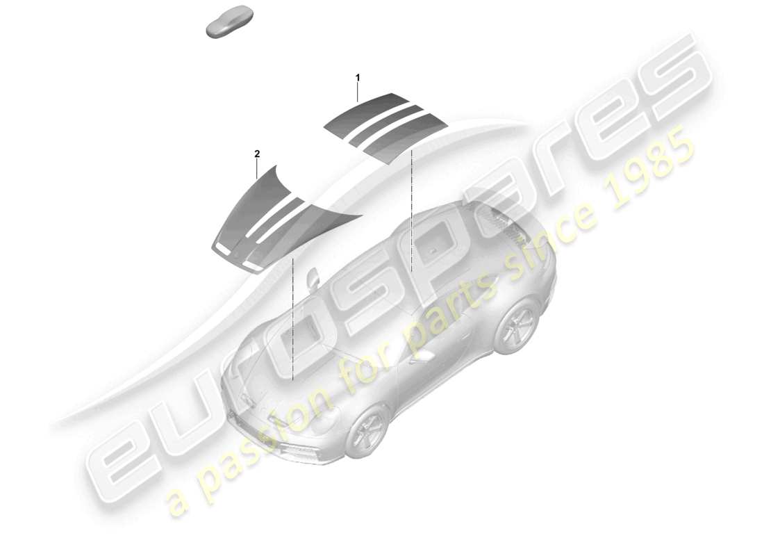 porsche 2019 (992-1) pochoir de peinture 911 pack de conception du rallye dakar schéma des pièces