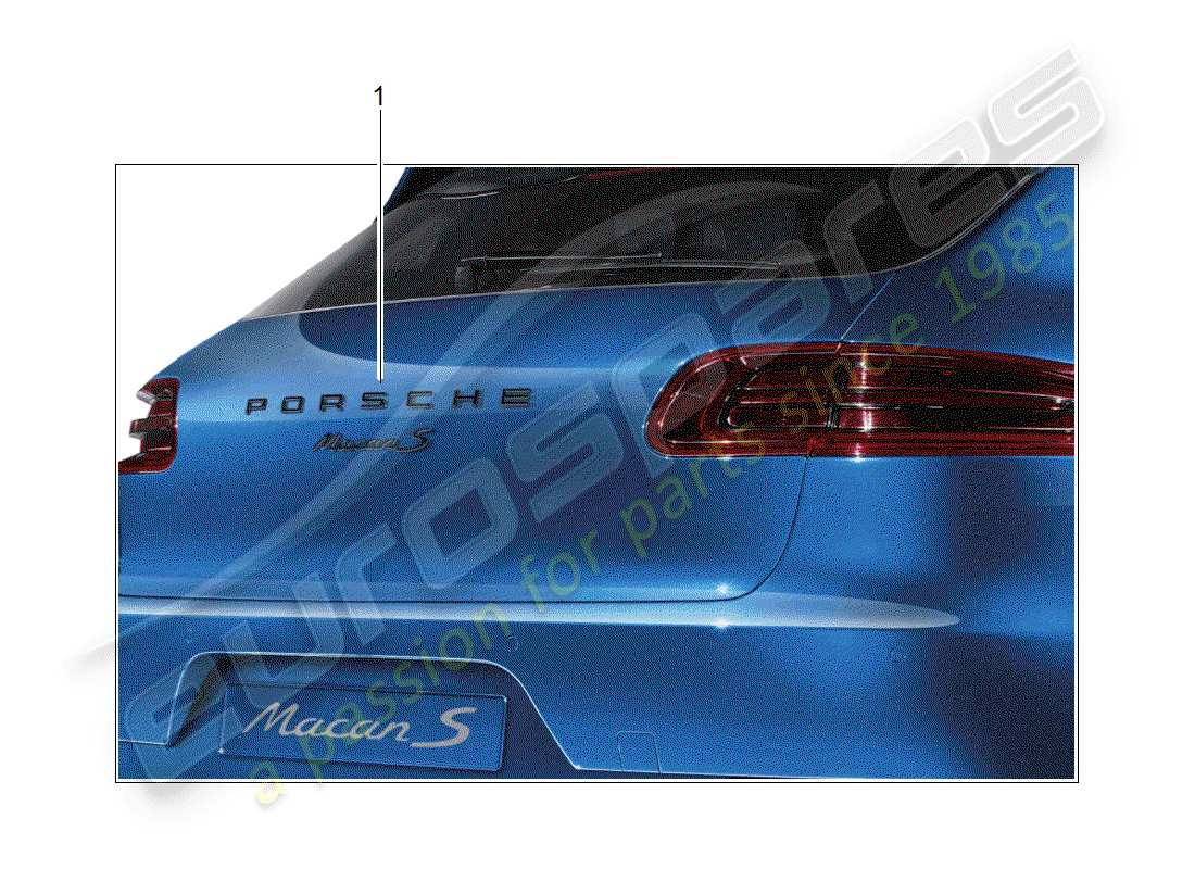porsche 2018 (tequipment macan) une inscription schéma des pièces