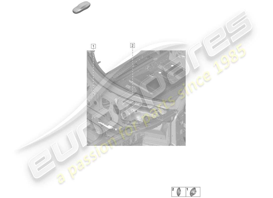 porsche 2019 (992-1) bouchons pour le corps schéma des pièces