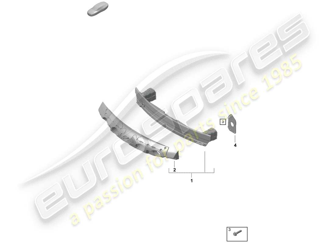 porsche 2020 (718 boxster spyder) support de pare-chocs schéma des pièces