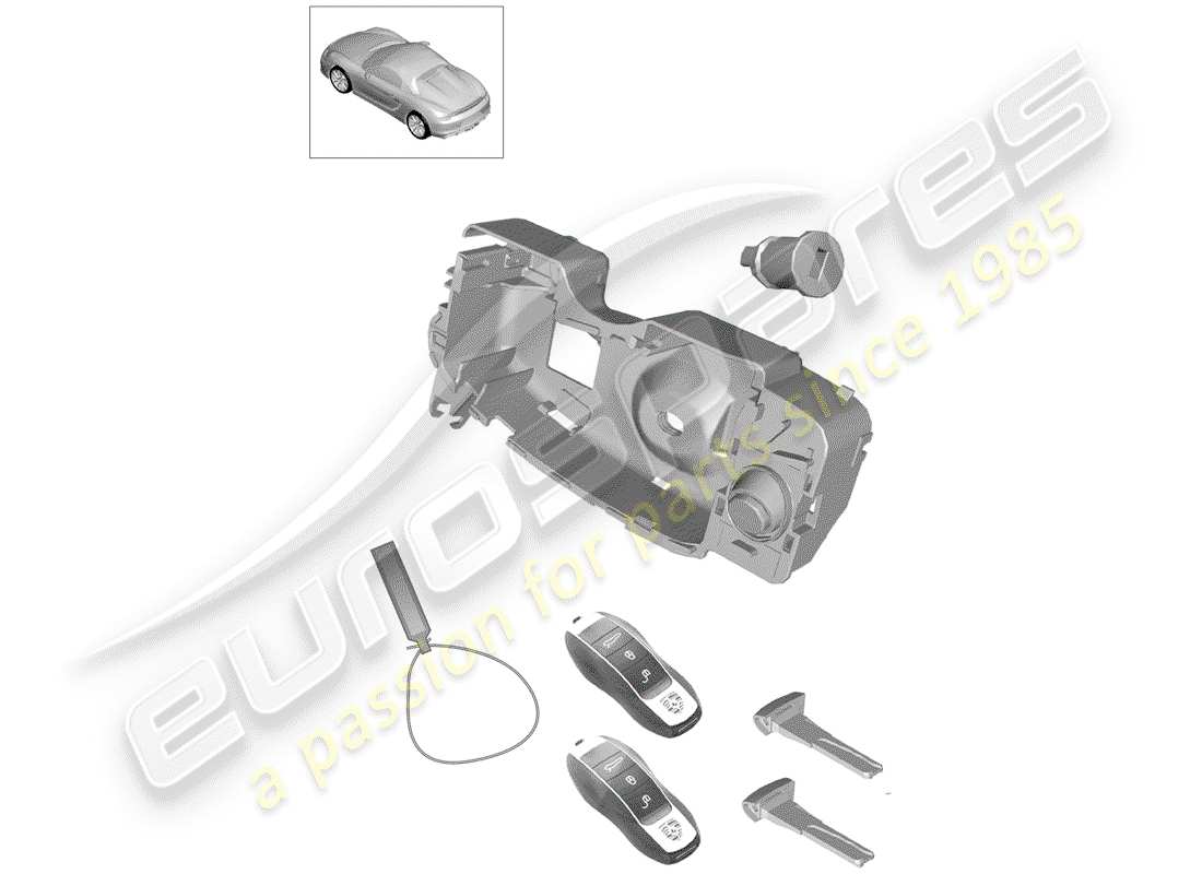 porsche 2016 (981 boxster spyder) trousse de réparation schéma des pièces