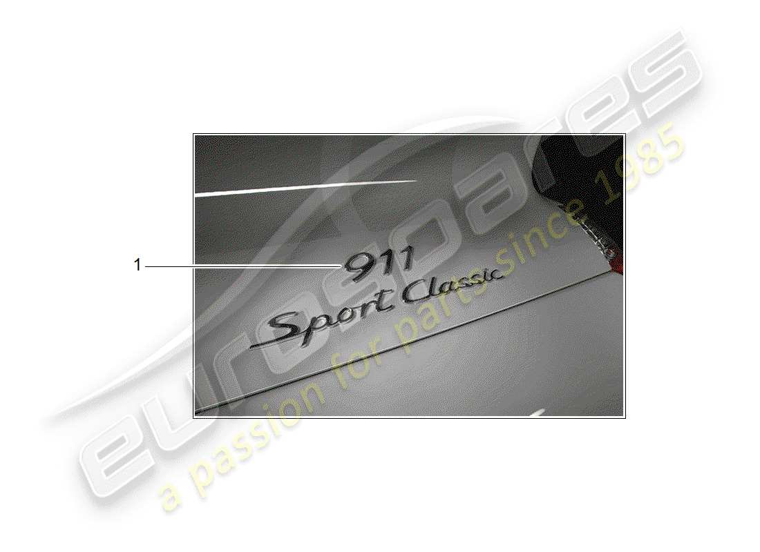 porsche 1994 (tequipment) une inscription schéma des pièces