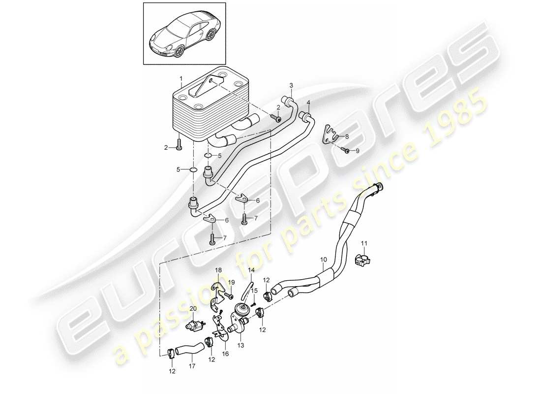 porsche 2011 (997-2) -pdk-diagramme des pièces