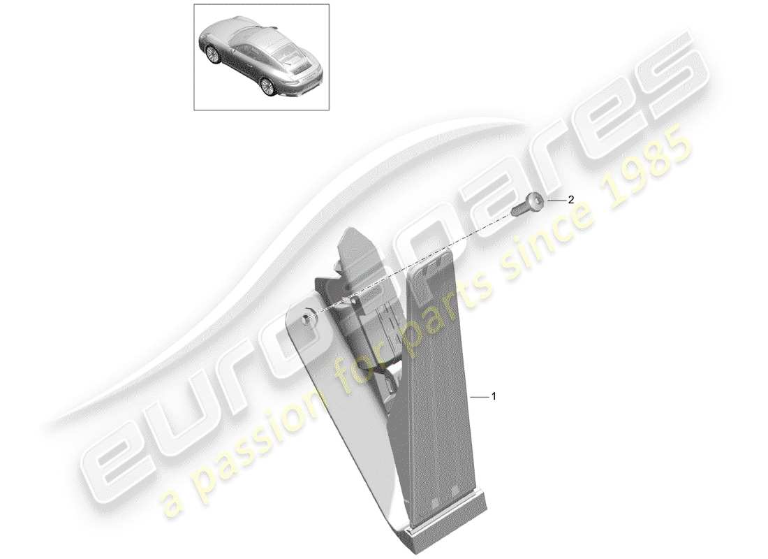 porsche 2019 (991-2) frein et acc. assemblage de la pédale schéma des pièces
