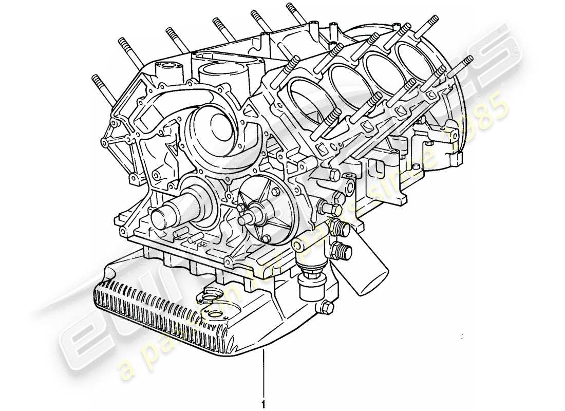 porsche 1978 (928) moteur de remplacement - prêt à l'installation schéma des pièces