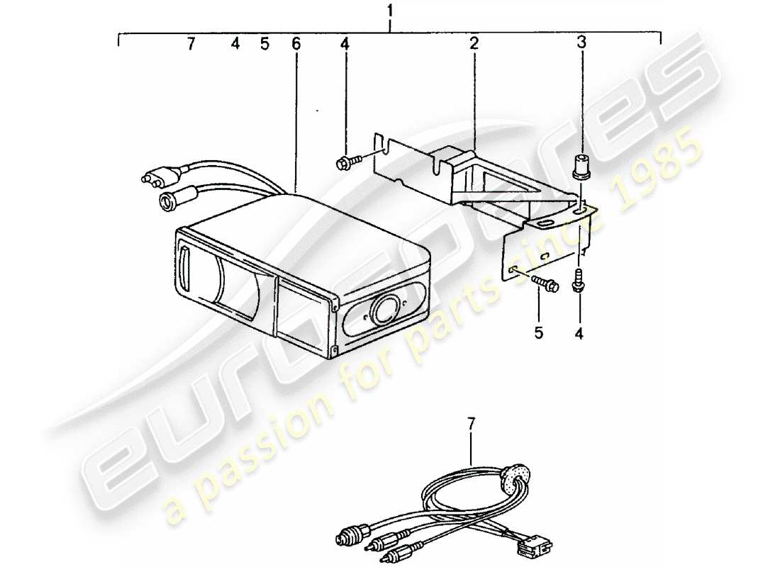 porsche 2011 (tequipment) schéma des pièces du changeur de cd
