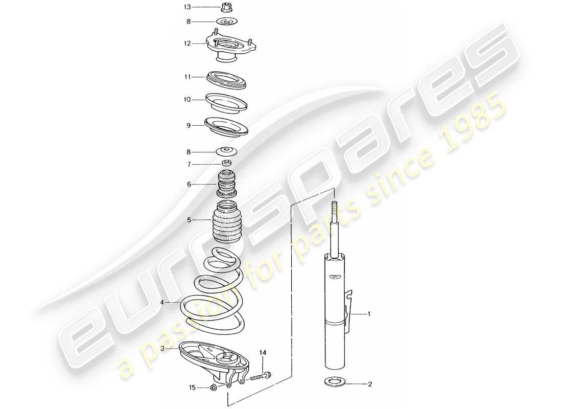 porsche 2004 (996) suspension - amortisseur - d - mj 1999>> schéma des pièces