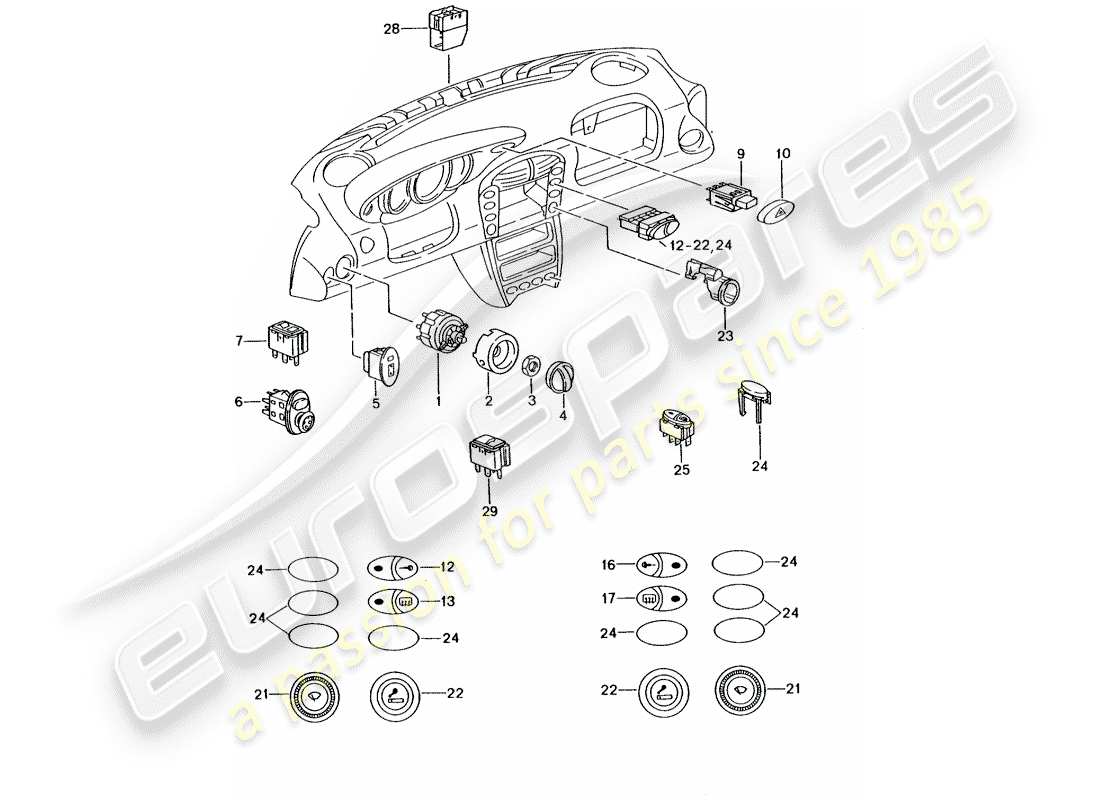 porsche 2001 (996 gt3) changer schéma des pièces