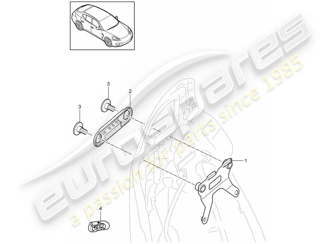 porsche 2012 (panamera 970) écran schéma des pièces