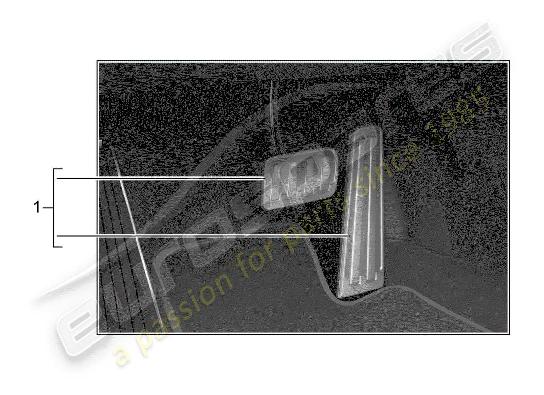 porsche 2005 (tequipment) capuchon de pédale schéma des pièces