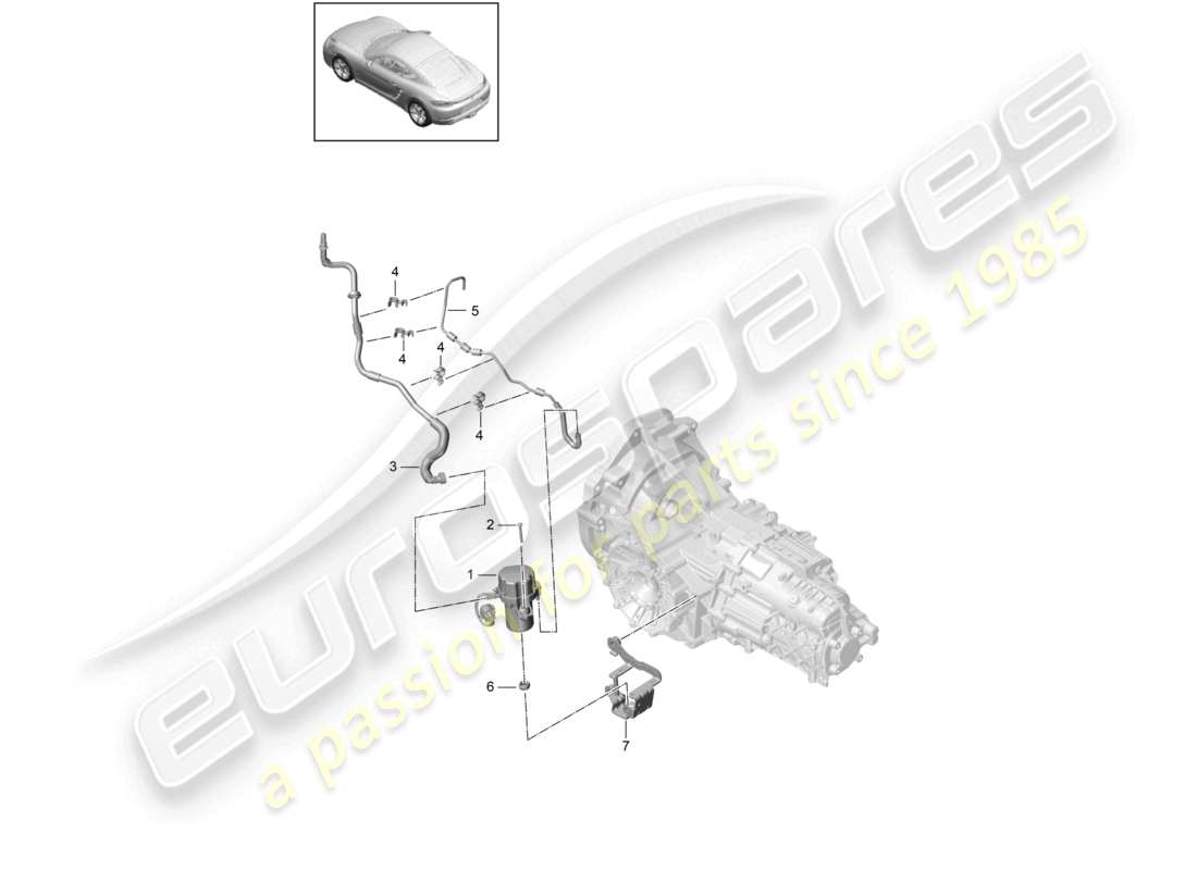 porsche 2020 (718 cayman) pompe à vide électrique pour frein schéma des pièces