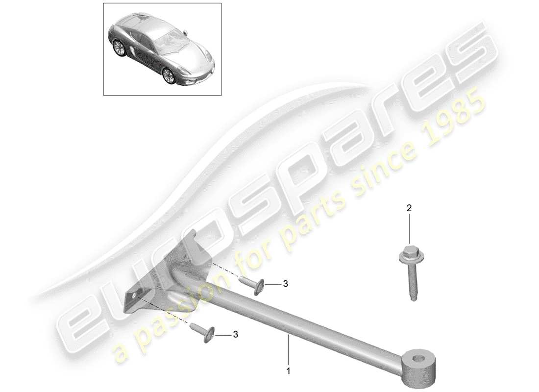 porsche 2014 (981 cayman) pièce de dôme schéma des pièces